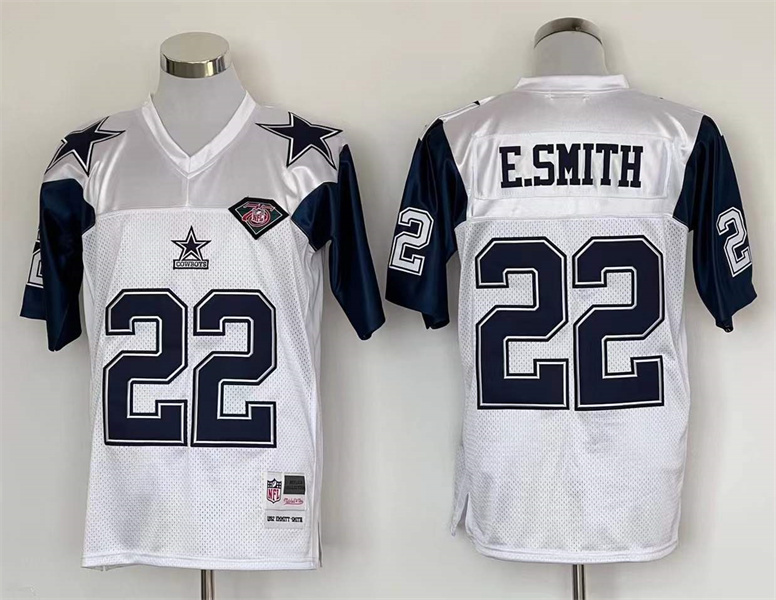 Men's Dallas Cowboys Emmitt Smith Mitchell & Ness White Legacy Jersey